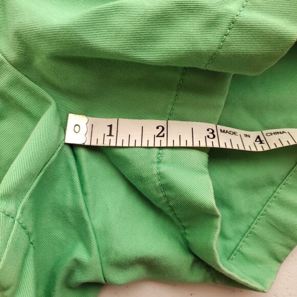 J. Crew 0 Chino Green Shorts Flat Front Low Rise - Picture 6 of 6
